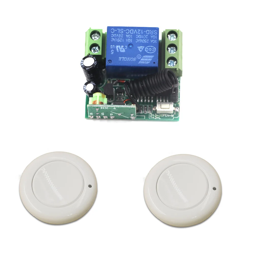 DC 12V Wireless Remote Control Switch Remote Light Switch Fixed Code Access Door Control System 315/433Mhz proteco tx433 ptx433405 compatible replacement remote control 433mhz fixed code