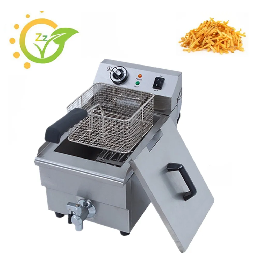 220V 240V household Electric Deep Fryers Stainless Steel Single Tank