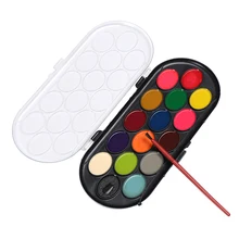 16 Colors/set Solid Watercolor Palette Paintbrush Pigment Set Painting Tray Craft Drawing Art Mini Kid Gift Art Painting Tools