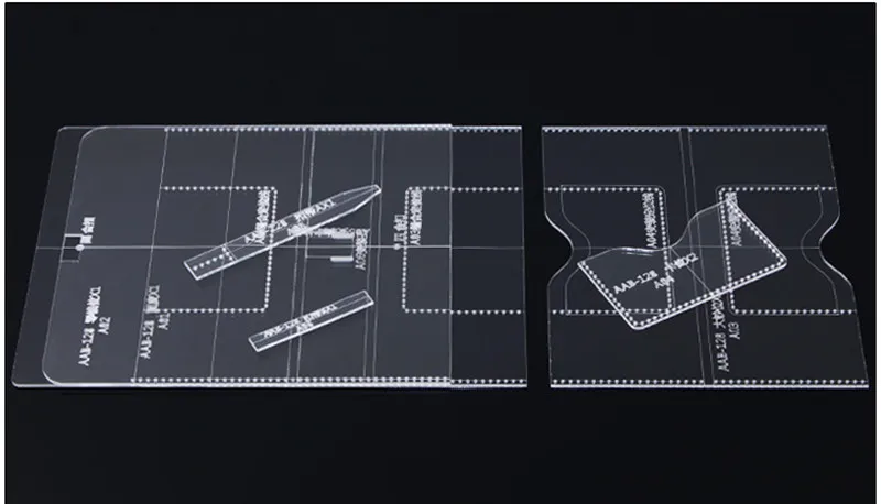 Кожаный инструмент Длинный кошелек плесень акриловый кожаный шаблон для рукоделия Трафарет Шаблон 20*10*2 см
