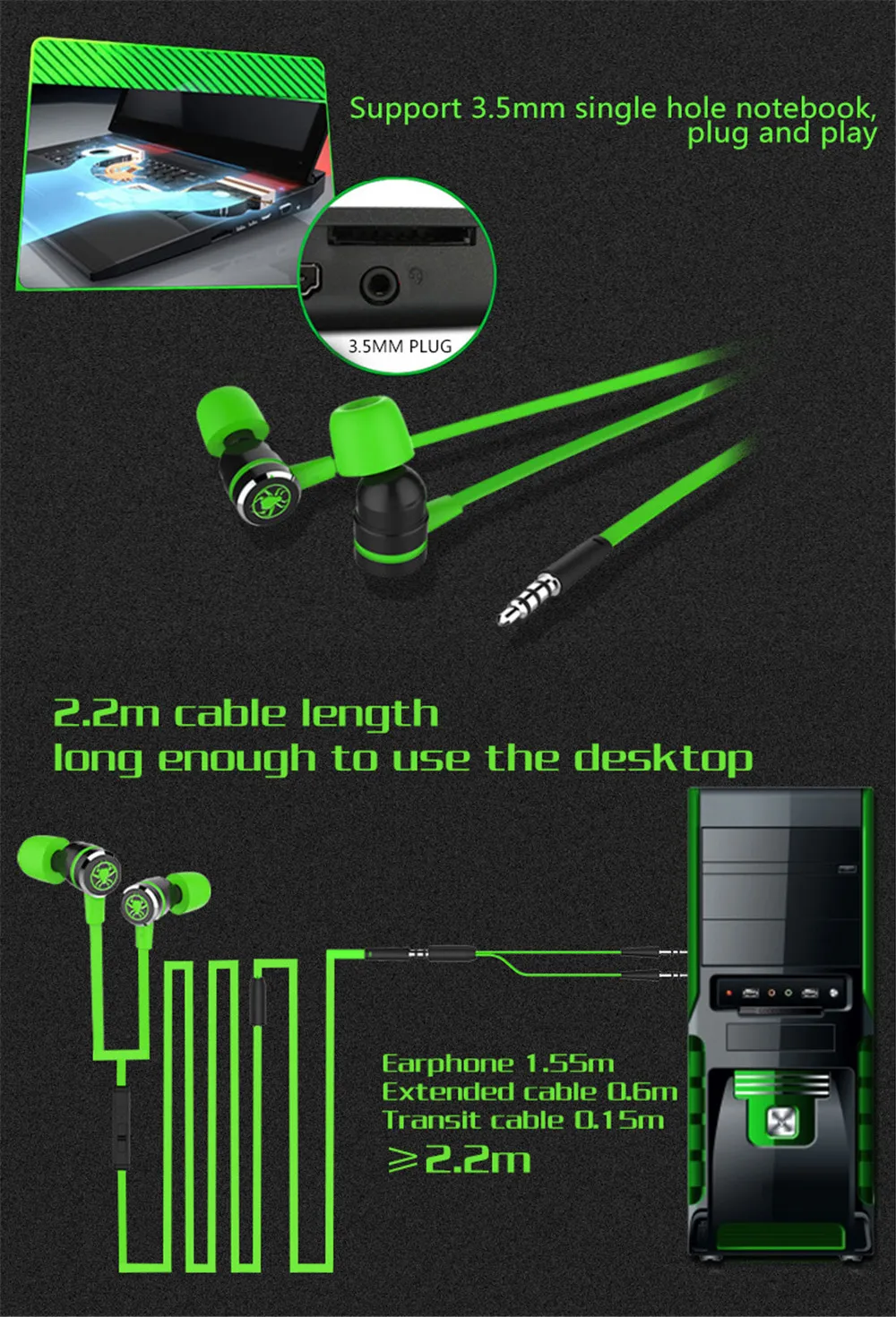 PLEXTONE G20 In-ear Earphone With Microphone Wired Magnetic Gaming Headset Stereo Bass Earbuds Computer Earphone For Phone Sport (9)