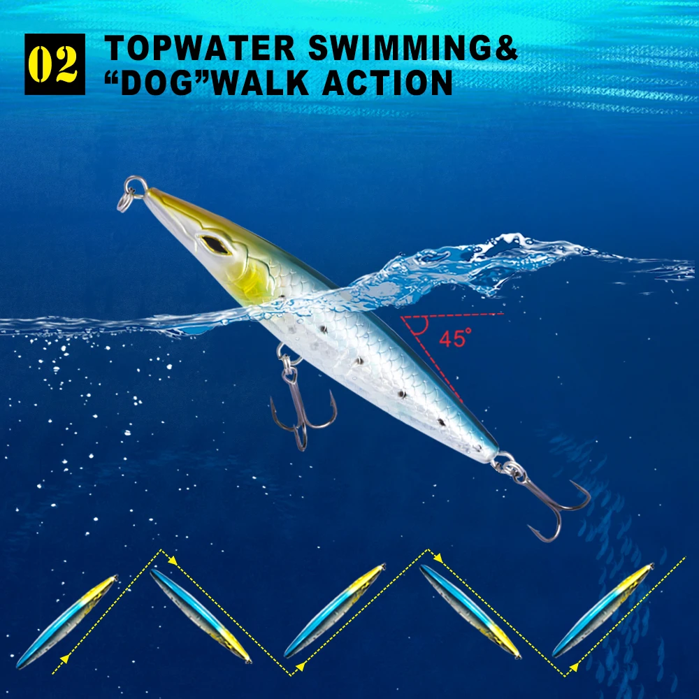 Hunthouse 90 110 130 NOEBY الصيد إغراء الصب طويل قلم رصاص StickBait إغراء العائمة التصيد Wobblers iscas artificiais leurre