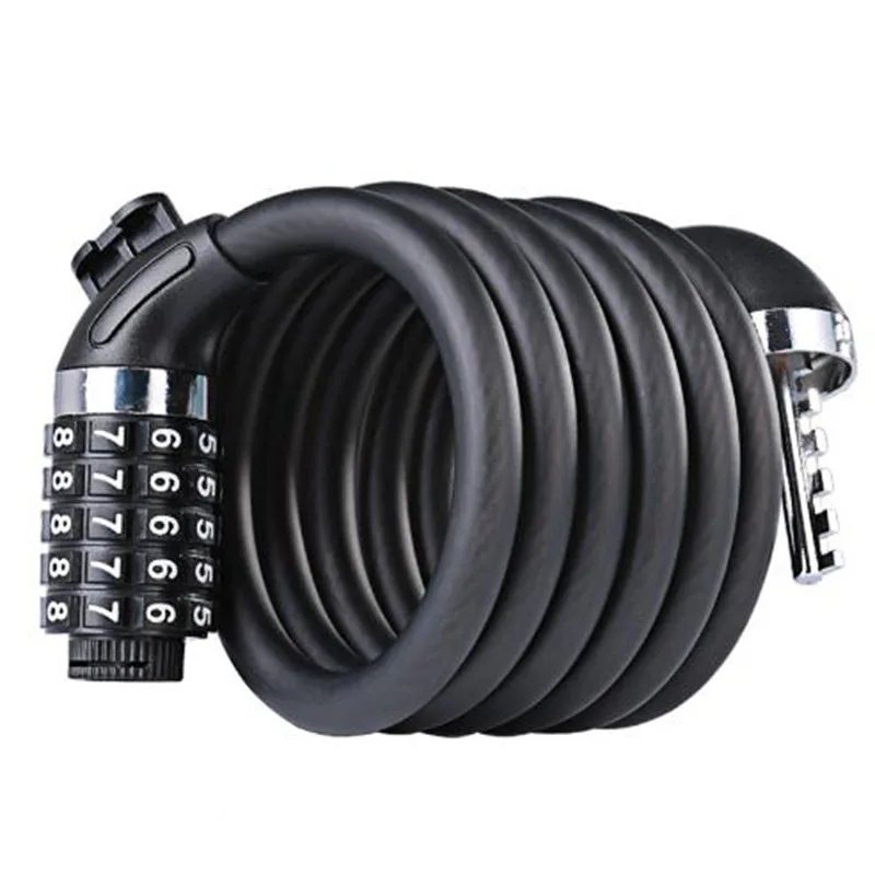 1.8m//1.2m Bike Bicycle Heavy Duty Steel Security Cable 5 Digit Combination Lock