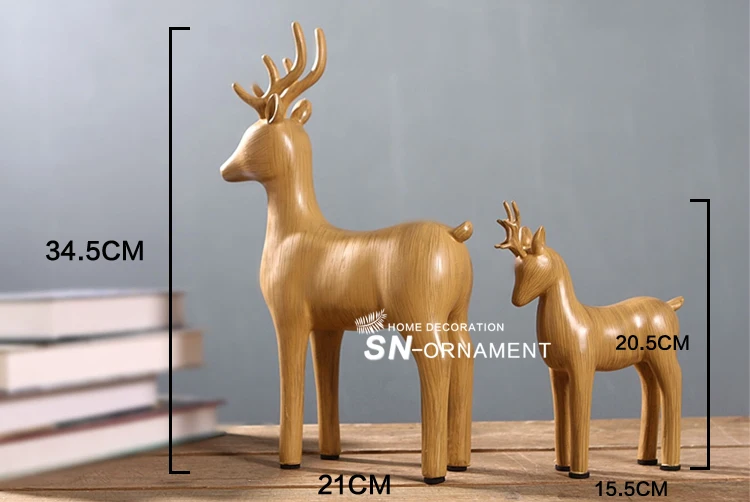 Контрактная Северная Европа олень из полимера 2 шт./компл. декоративные предметы мебели сказочные изделия ремесла Домашнее украшение