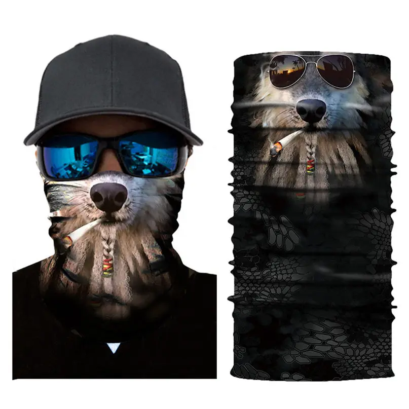 Outdoor 3D animal magic Cycling Sport Mask Dustproof Bike Face Shield Windproof Bike Bicycle Mask Winter Warm Half Face Mask #3j (6)