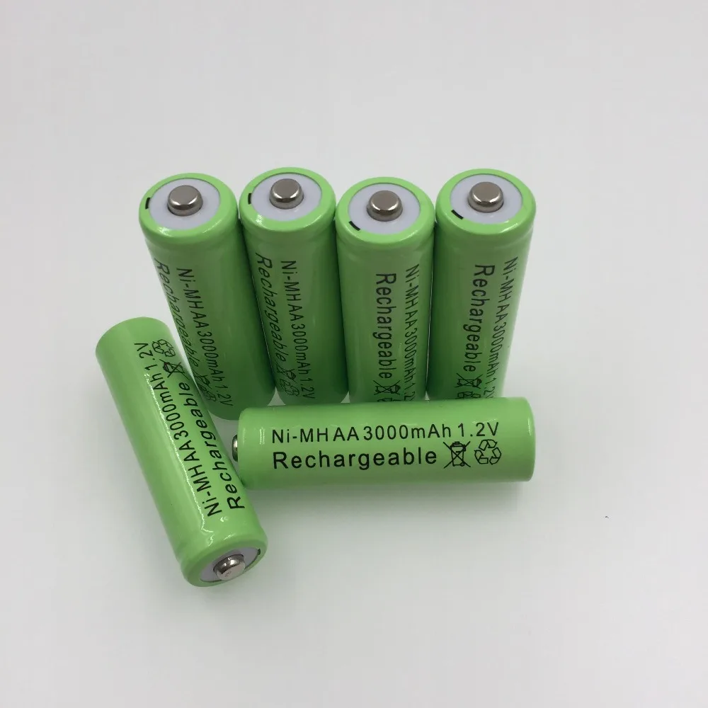 GTF AA 3000mAh 1,2 V Ni-MH NiMH аккумуляторная батарея для часов, мышей, компьютеров, игрушек и фонариков