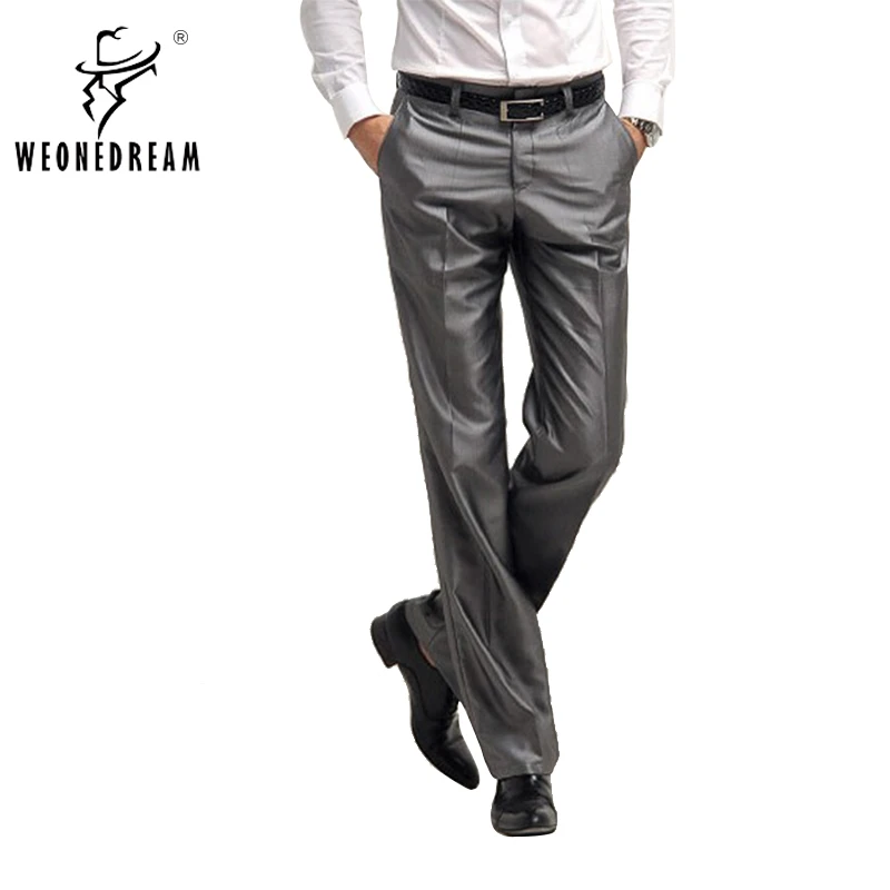 

2018 Formal Wedding Groom Men Suit Pants Fashion Brand Slim Fit Casual Business Straight Dress Trousers