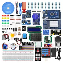 Lafvin mega 2560 projeto completo starter kit incluem lcd1602 iic/sensor ultrassônico para arduino com tutorial