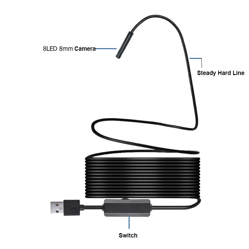 Usb эндоскоп YuBeter с Wi Fi водонепроницаемая камера бороскоп 1200P мягким проводным