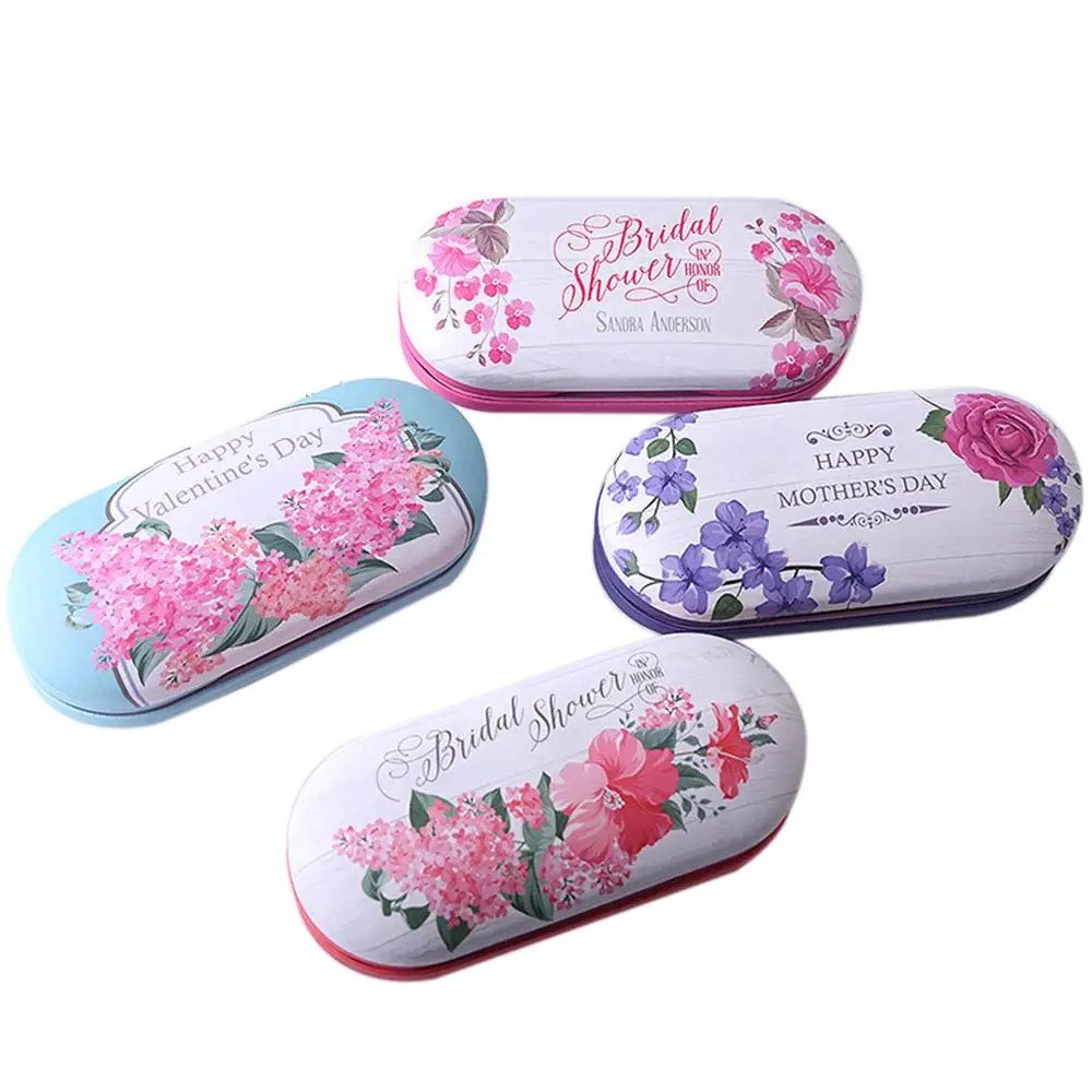 

Glasses Case Handmade Double Layer Box Chinese Style Printing Design Multi-purpose Contact Lens Beautify Cases