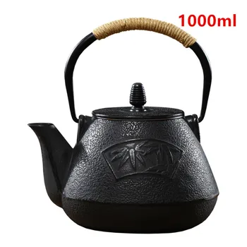 

Cast Iron Tea Pot Set Japan Teapot Tetsubin Kettle Drinkware KungFu Tools Stainless Steel Strainer plum bamboo Tea Kettle 1000ml