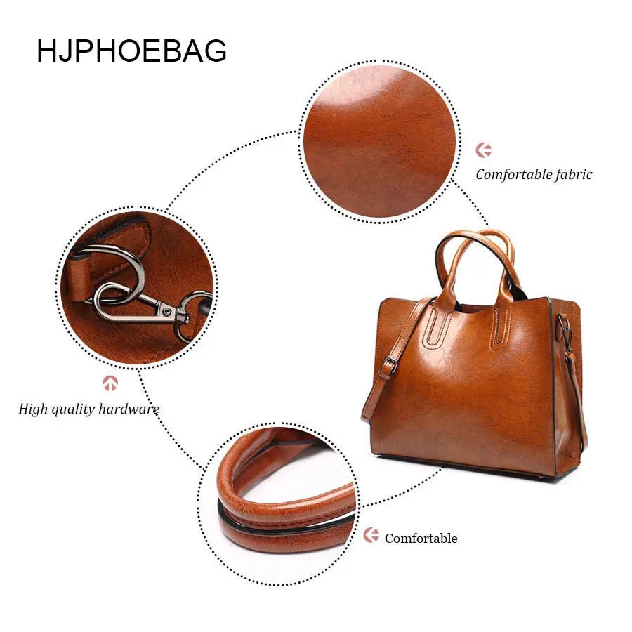 HJPHOEBAG leather luxury handbags women bags Lady Large Tote Bag Female Pu Shoulder Bag Women messenger bag bolsa feminina YC001