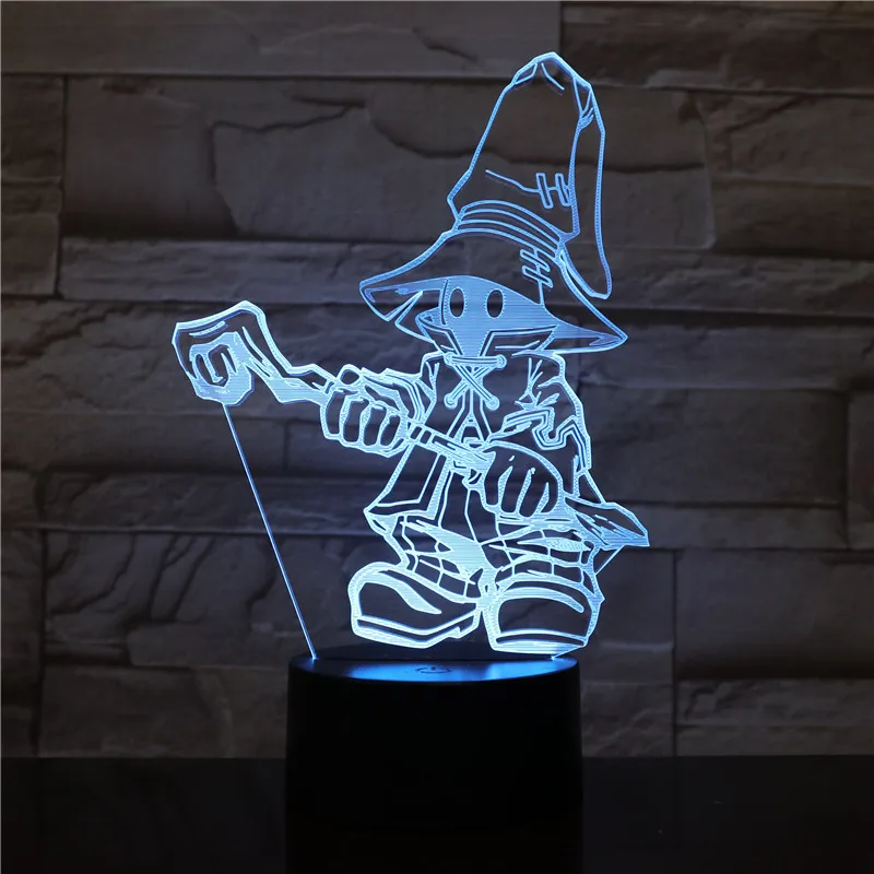 

Game FINAL FANTASY IX Night Light LED Touch Sensor Decorative Lamp Birthday Holiday Festival Gift VIVI Ornitier 3D Table Lamp