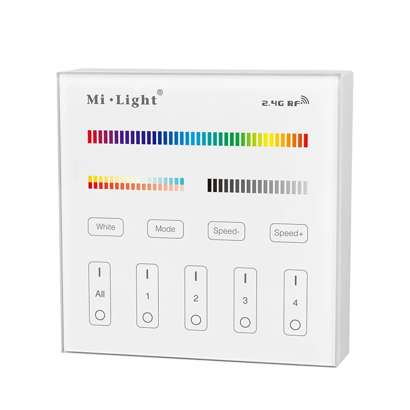 Ми свет 2,4 г RGB+ CCT настенный светодиодная Сенсорная панель Пульт дистанционного управления+ 2,4G RGB+ CCT светодиодный контроллер для светодиодный полосы точечная лампа
