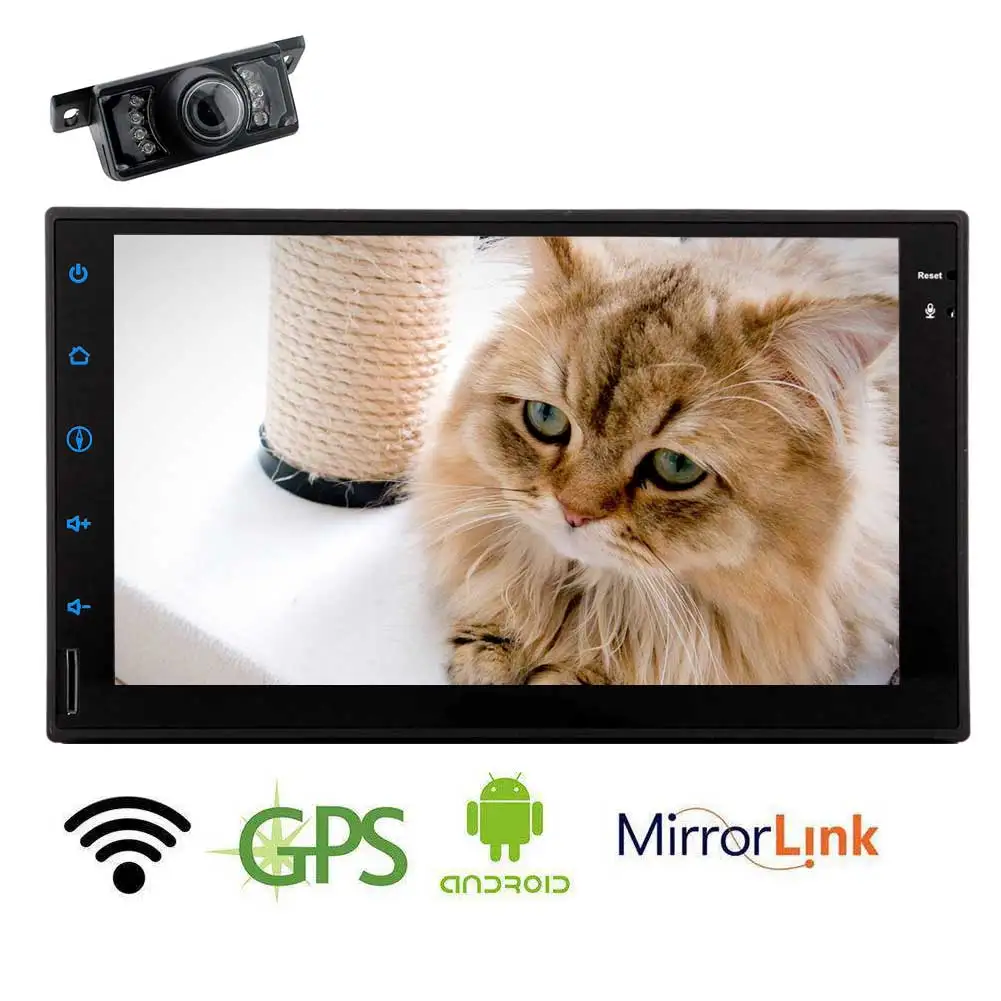 

Android 6.0 In Dash 7 Inch Touch Screen Double 2 Din Car Stereo GPS Navigation Bluetooth Headunit WIFI Car Radio+ Backup Camera