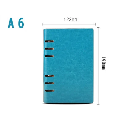 A5 A6 новые деловые повседневные ежемесячный планировщик Тетрадь школьные канцелярские личный журнал распорядок дня Журнал Планировщик дневник, записная книжка С ПЕРЕПЛЕТОМ с листьев подарок - Цвет: A6  Cyanine