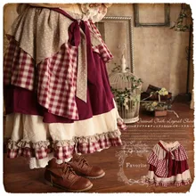 Винтажный стиль Mori Girl преппи, британская клетчатая Милая юбка принцессы, милые женские юбки больших размеров с эластичной резинкой на талии, ретро одежда в стиле мори