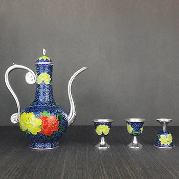 High-grade cloisonne silver wine glass set 999 sterling silver enamel handmade silver cup
High-grade cloisonne silver wine glass set 999 sterling silver enamel handmade silver cup