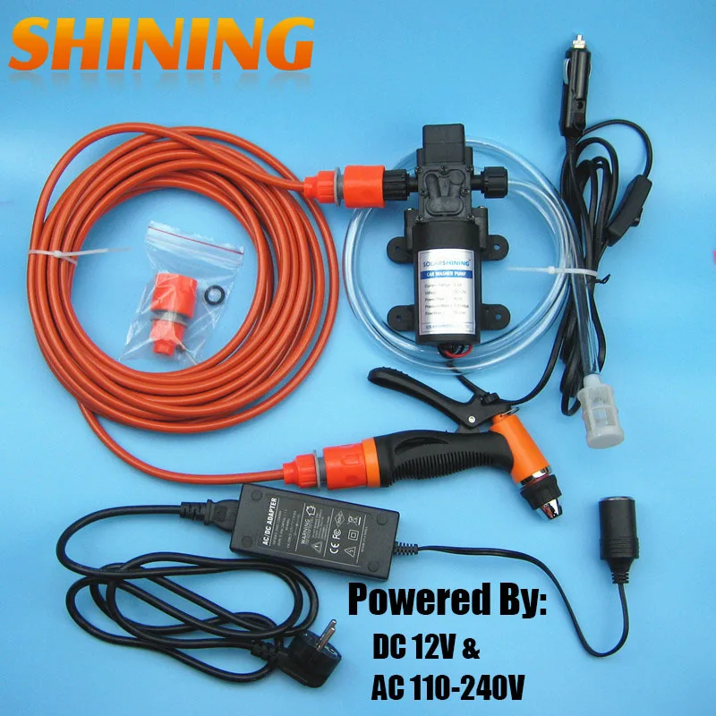 

Portable Car Washer Washing Set With 110-240V 220V AC/DC Adapter, Factory Direct 12V Car Washing Machine Kit, Accept OEM