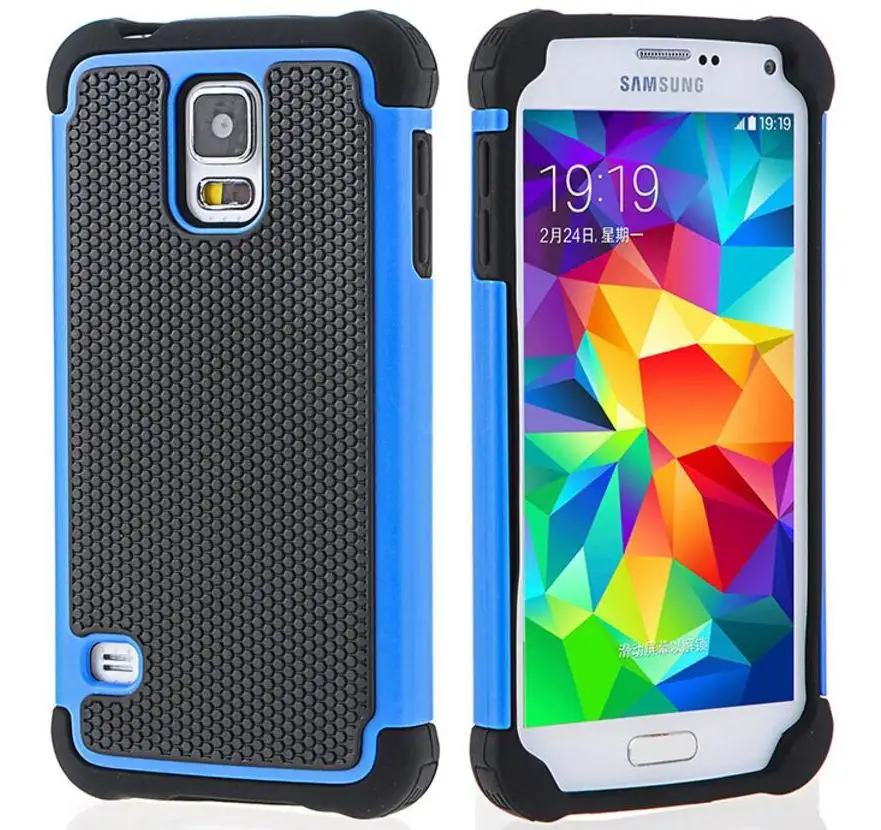 Гибридный жесткий чехол на samsung Galaxy S5 Чехол для Galaxy S5 Mini Броня Силиконовый противоударный задняя крышка для samsung S5 Neo случае - изображение