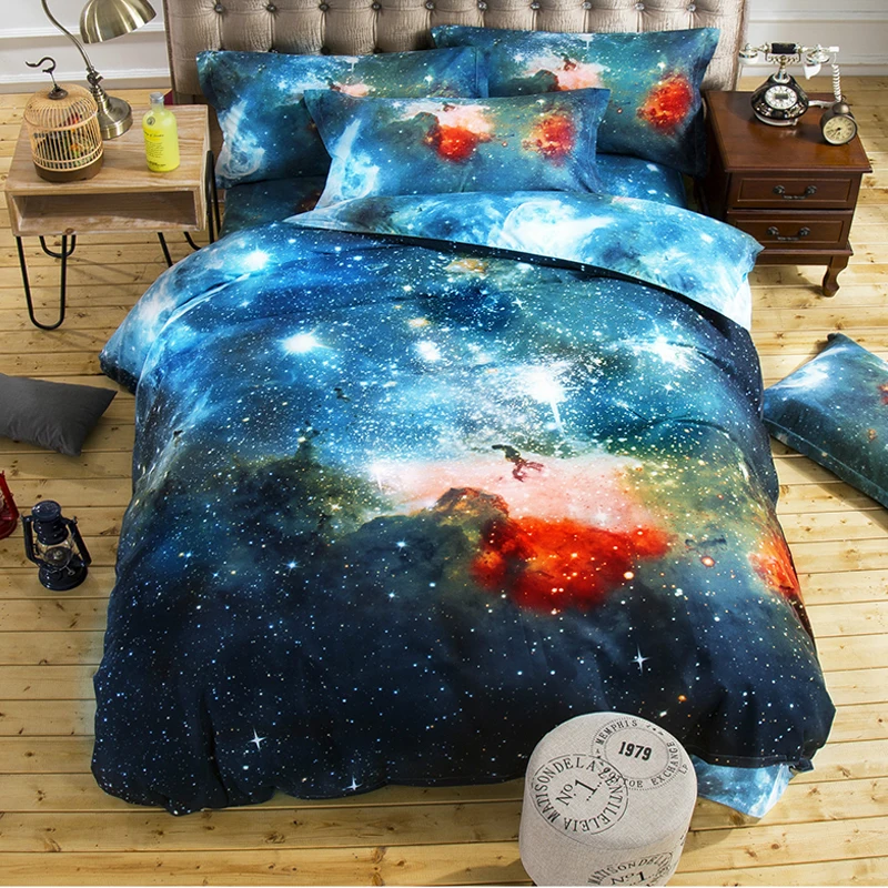 

Home textile Personality Nebula Star Three/four-piece set quilt cover Europe and the United States bedding explosion 3d Dream