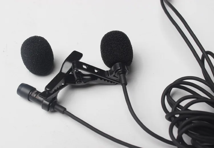 Мини 3,5 мм разъем двойной микрофон-петличка с зажимом для галстука микрофоны микрофонный микрофон для говорящих лекций 1,5 м кабель для iphone