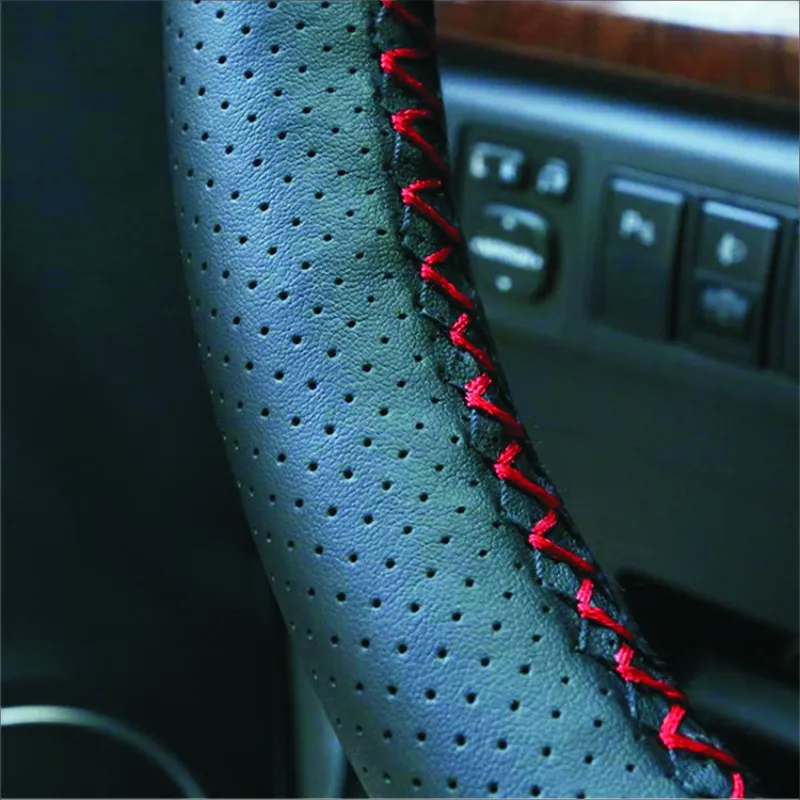 Car steering wheel cover leather steering wheel sleeve hand sewing