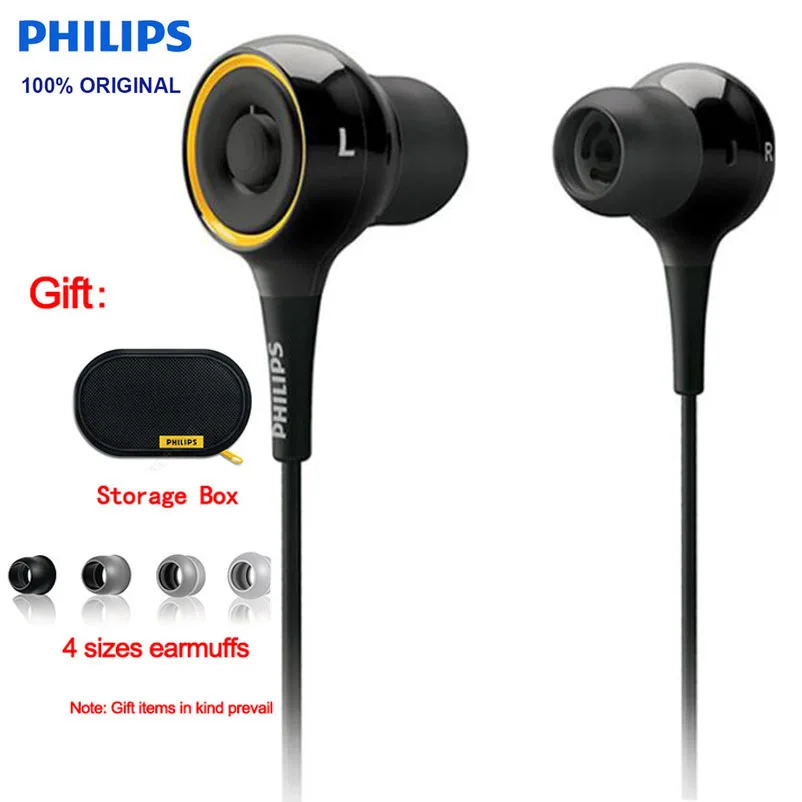 Спортивная гарнитура Philips SHE6000 Наушники для бега с басами стерео 1 2 м длина кабеля