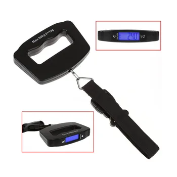 

Worldwide Portable LCD Display Electronic Hanging Digital Luggage Weighting Scale 50kg*10g 50kg /110lb Weight Scales