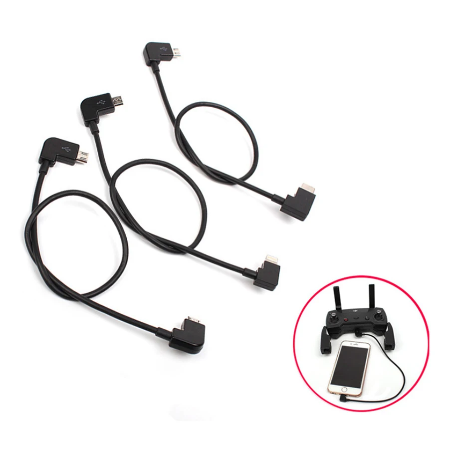 

Data Cable For DJI Mavic2 Zoom/Pro Control Micro USB to Lighting/type C/Micro USB Adapter line for IPhone For Pad For xiaomi