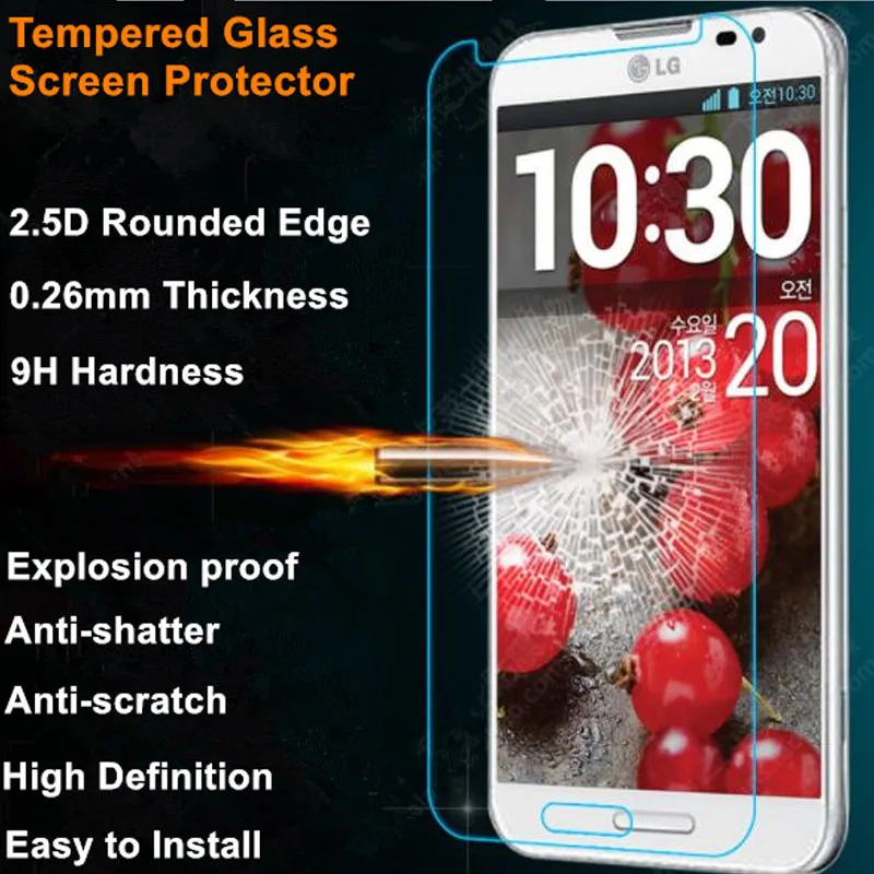 2.5D 9H 0 26 мм Премиум Закаленное стекло для LG G Pro F240/G 2 F350/G Lite D680 защита экрана