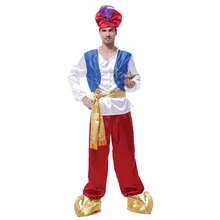 Взрослый мужской костюм Алладина арабский герой принц костюм на Хэллоуин Пурим вечерние карнавальные маскарадные костюмы