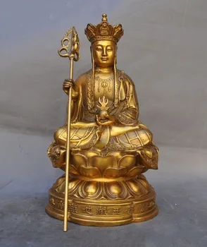 

Christmas China buddhism Brass Earth Store Ksitigarbha Bodhisattva TangSeng buddha statue new Year