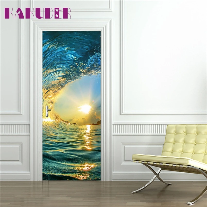

Kakuder 3d sticker 1 Roll 2 pcs 3D Removable Wall Sticker Art Vinyl Mural Poster Scene Window Door Decal*30 Drop shipping