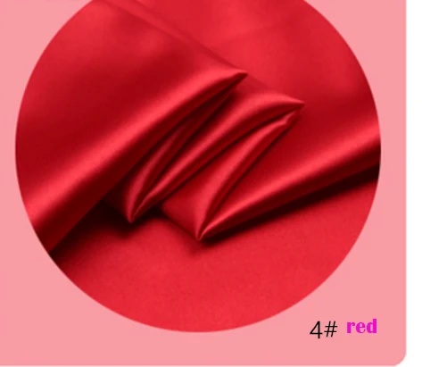 110 см в ширину 1 метр Хорошая натуральная шелковая ткань настоящая шелковая ткань 20 цветов парчовый Шелковый ткань для платья DIY свадебная одежда - Цвет: 4 red