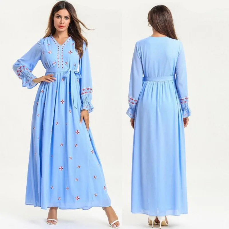 Vestidos кафтан абайя Дубай мусульманское платье Турция Caftan Рамадан арабский хиджаб