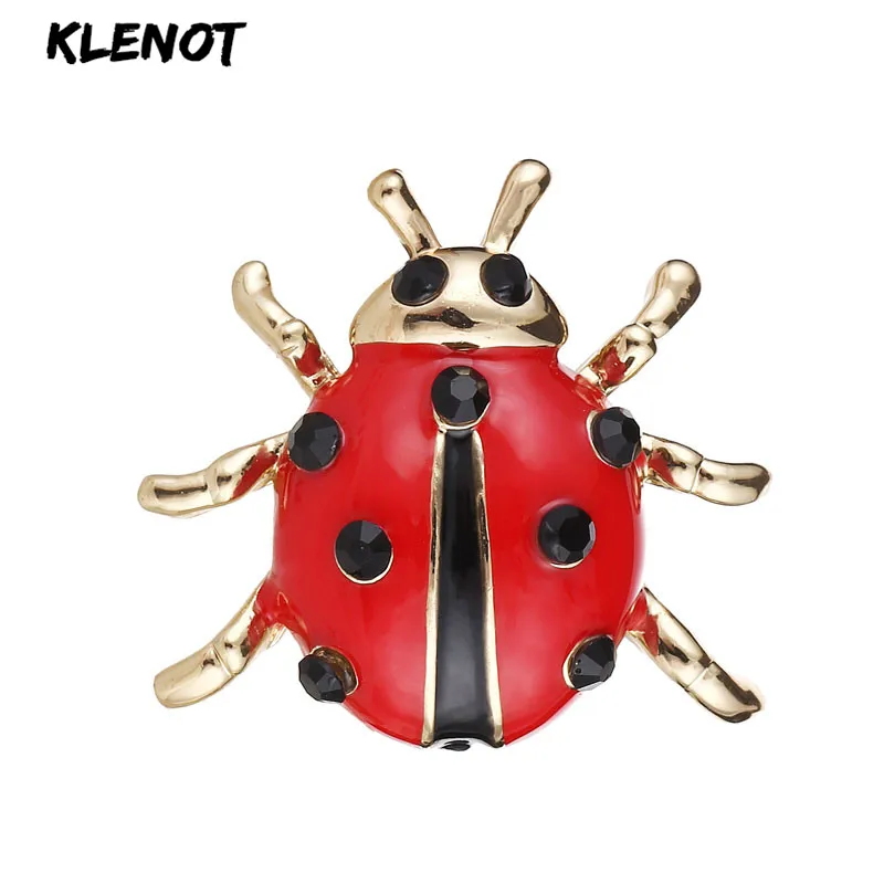 

Enamel Ladybug Insect Brooch Golden Brooches for Women Ladybird Pin LadyBeetle Brooch Jewelry Scarf Pins Suit Collar Accessories