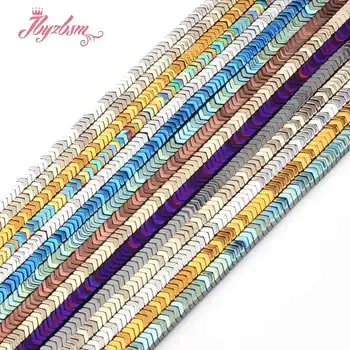 

1x3mm Smooth V Shape Hematite Beads Natural Stone Beads For Necklace Bracelet Earrings Woman Jewelry Making 15" Free Shipping