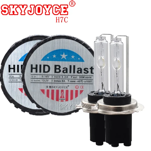 SKYJOYCE AC Canbus 35W H7CR H7C hid комплект круглого балласта 4300K 8000K 6000K 5000K металлическое основание H7 комплекты автомобильных фар - Испускаемый цвет: 35W H7C Kit