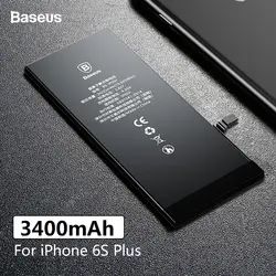 Оригинал Baseus литий-полимерный аккумулятор для iPhone 6 Plus Высокая Емкость 3400 мАч внутренний Batteria Замена для iPhone 6 г плюс