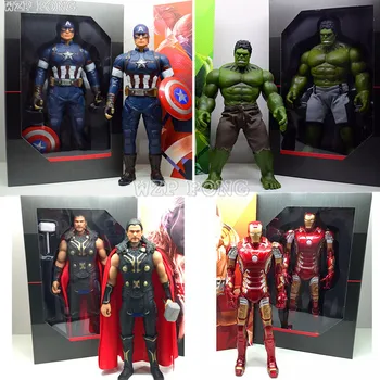 

Avengers 12 Inches Captain America with Shield Hulk with Pants Thor Iron Man Figures Vinyl Toy Decoration Model Doll Kids Gift