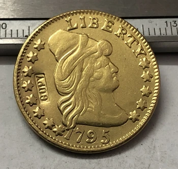 

1795 US TURBAN HEAD $5 24K gold plated Dollar Exact copy ( Two Type Choose any one)