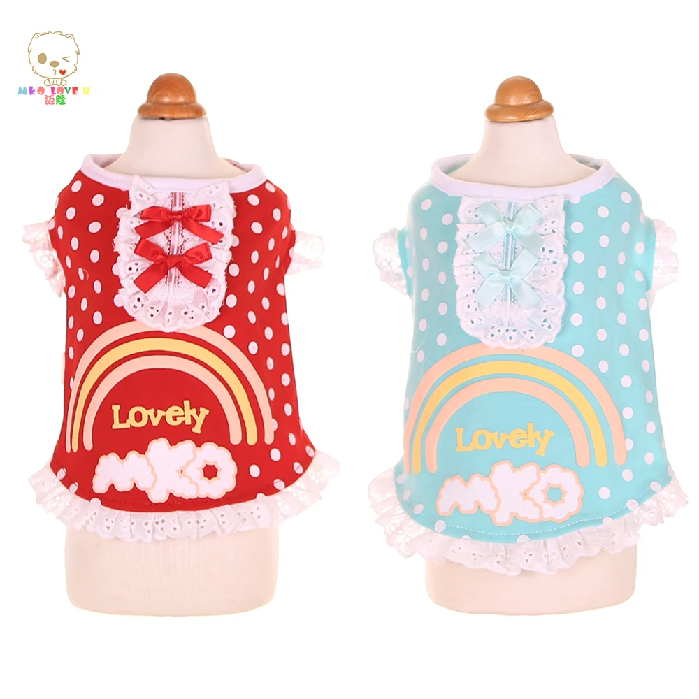 Small Dog Clothes Summer Vest Sweet Lace Shirt Factory Outlet Pet