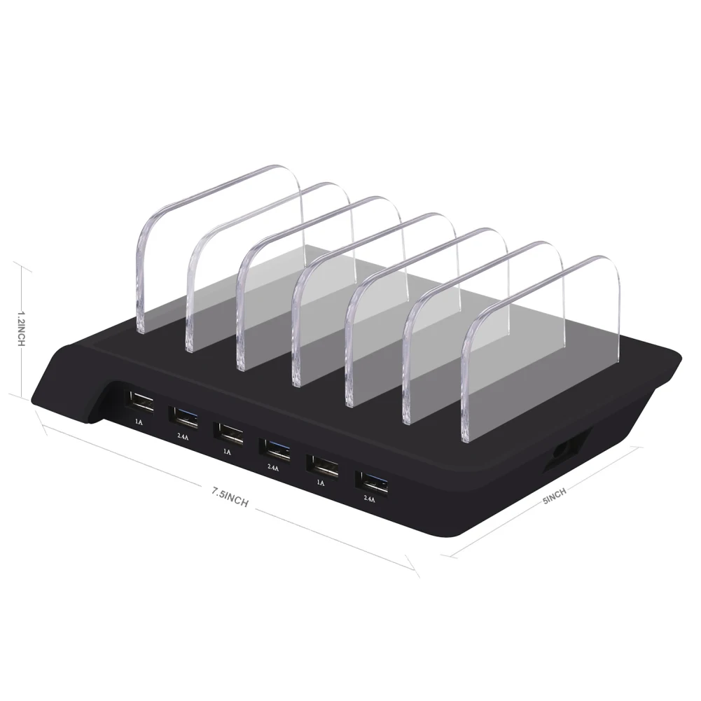 6 портов USB мульти быстрое зарядное устройство для iPhone X/xr/xs/7/8/6/6s/se huawei p20/mate 20 pro lite мобильный телефон путешествия зарядная подставка Док-станция