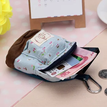 

500pcs/lot New fashion kawaii fabric canvas mini floral backpack women girls kids cheap coin pouch change purses clutch bags