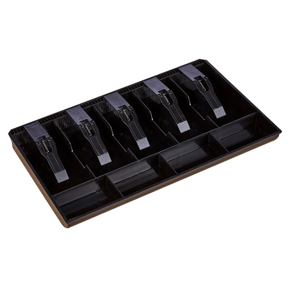 5 Grid Money Cash Coin Register Cashier Box Insert Tray Storage