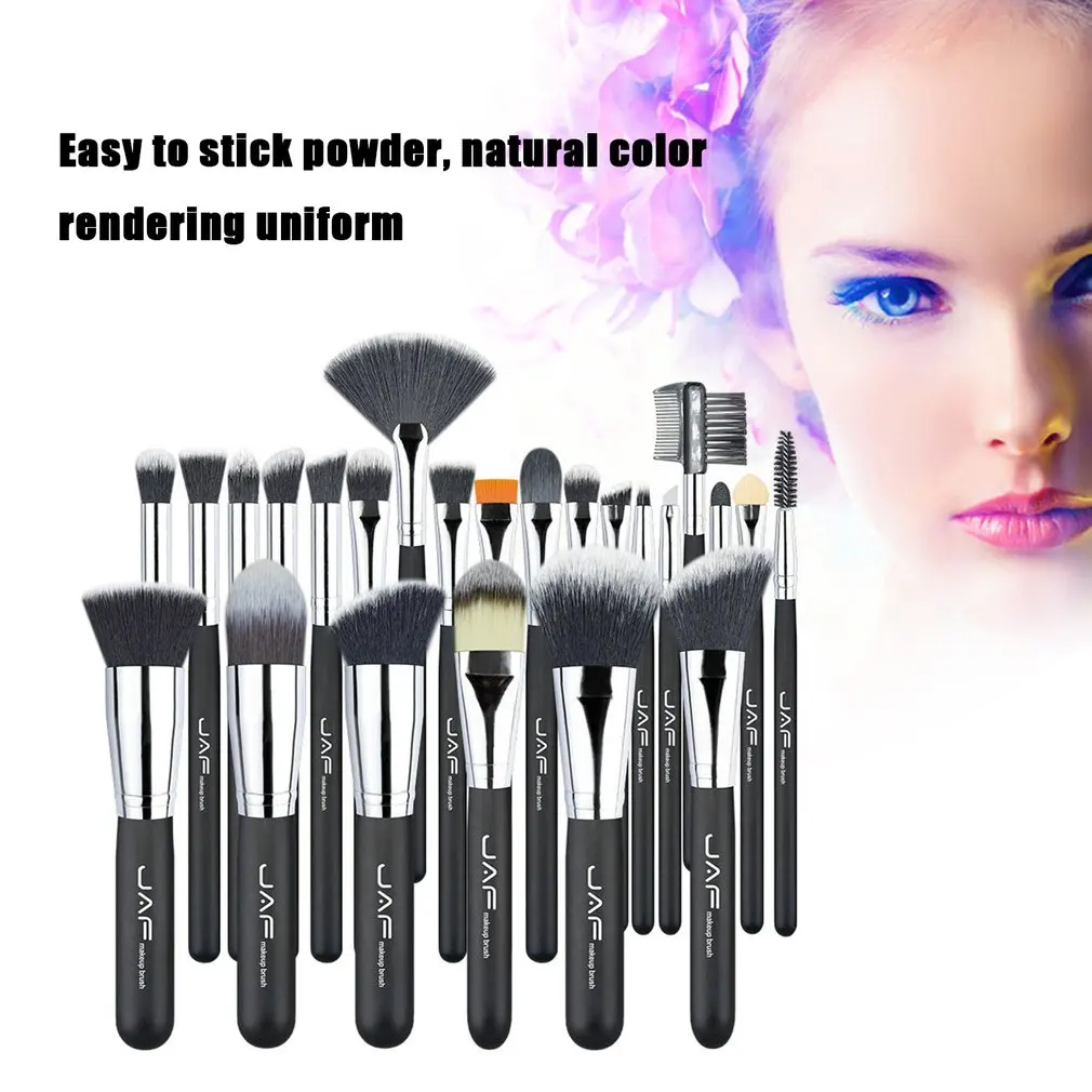 

JAF Professional Makeup Brushes Set Kit Lip Powder Foundation Blusher Eye shadow Eyelashes Concealer Brush Tool 24pcs/set HOT