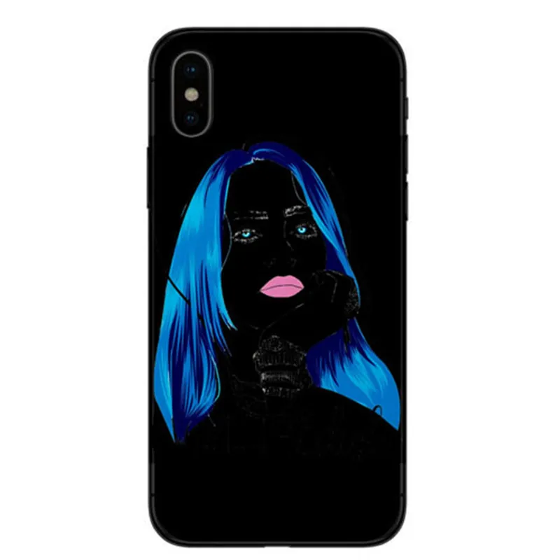 Billie eilish ropa rainbow blohsh ocano Olhos TPU чехол для телефона силиконовый чехол для iphone X 5 6 6splus 7 8 Mais XS MAX - Цвет: TPU