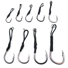 Рыбалка крючок с линии ПЭ 5 шт./лот 1/0#-10/0# для привести приманки большой крюк Рыбалка аксессуары Китай дешевые