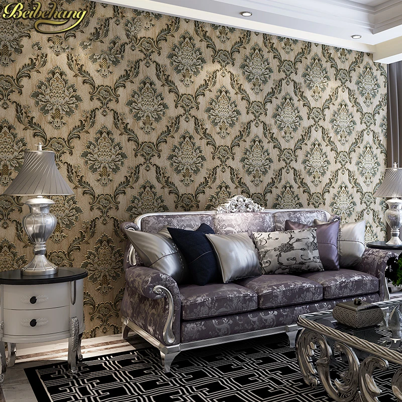 beibehang Embossed European retro wallpapers for living room Luxury Damascus wall paper roll Background Living Room 3D wallpaper beibehang embossed european retro wallpapers for living room luxury damascus wall paper roll background living room 3d wallpaper